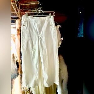 SPANX White High-Waist Wide Leg Pants
